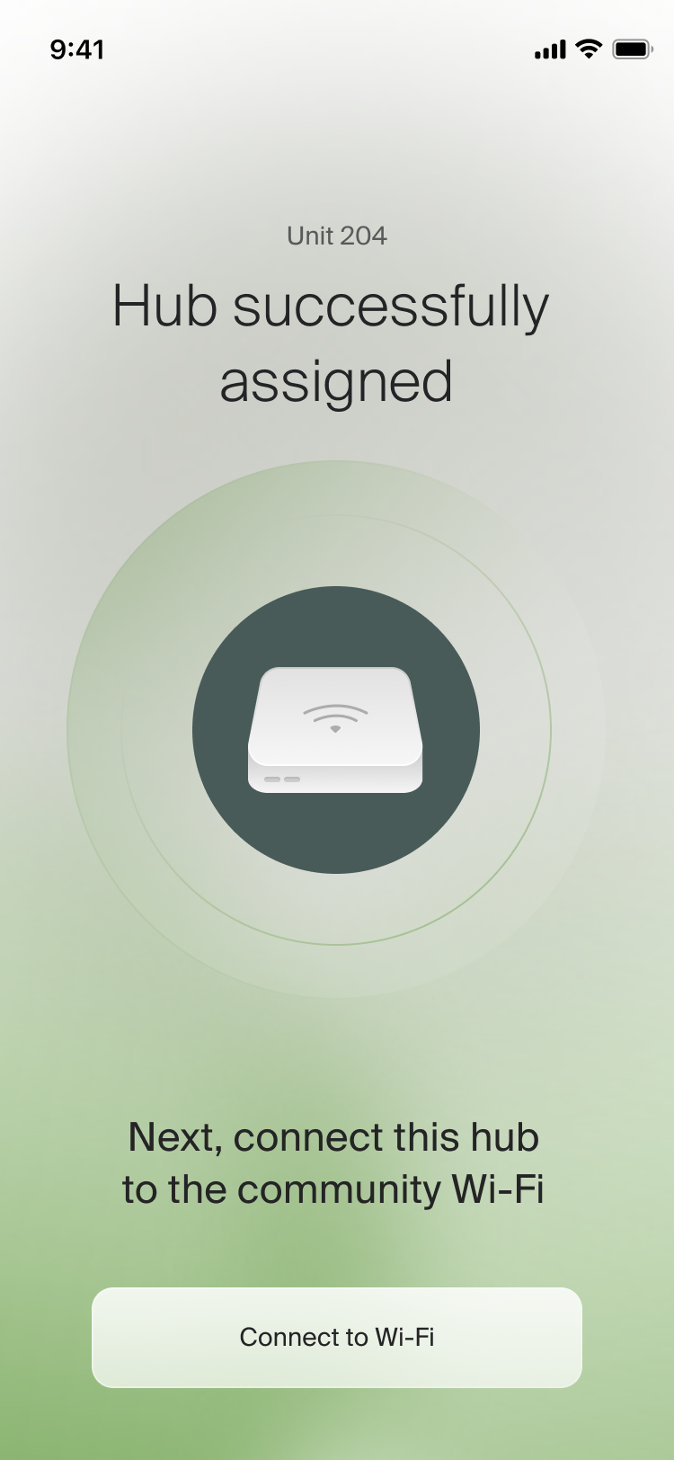 Wi-Fi credentials available notification