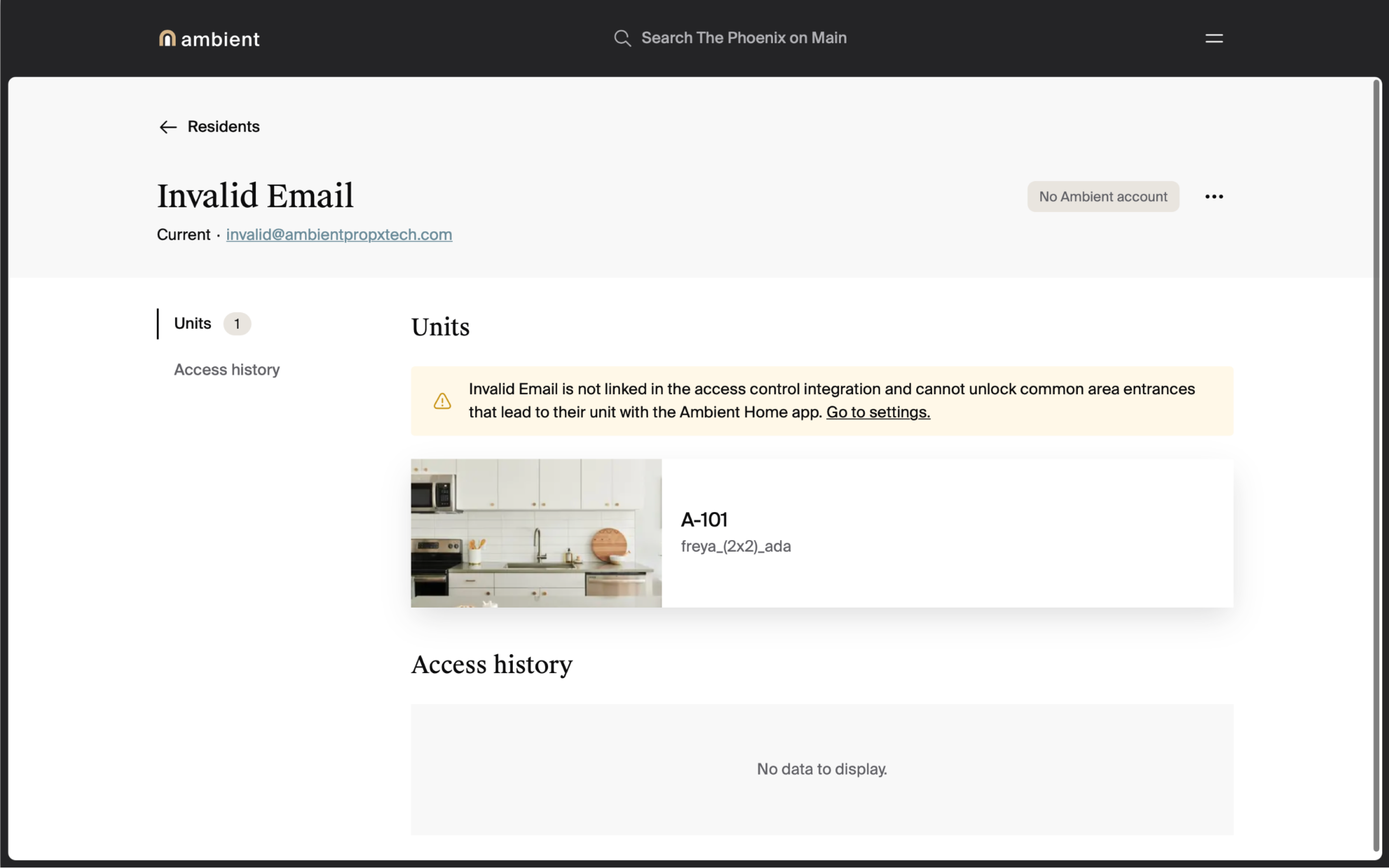 Sync validation failure indicator on user detail page