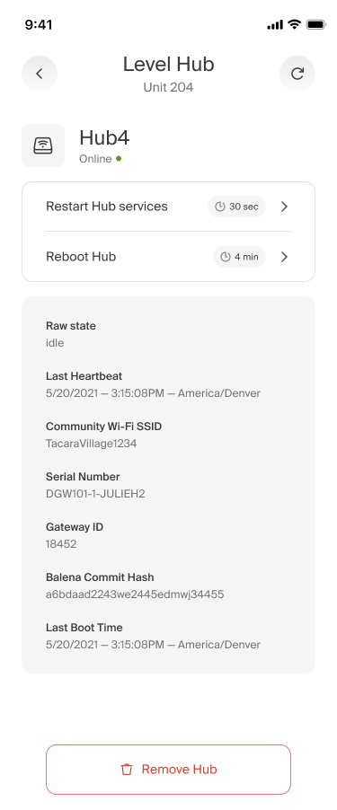 Remove Hub option