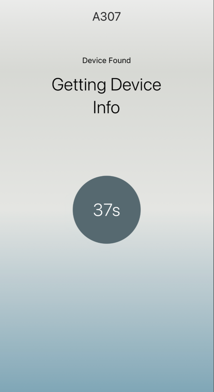 Getting device info screen