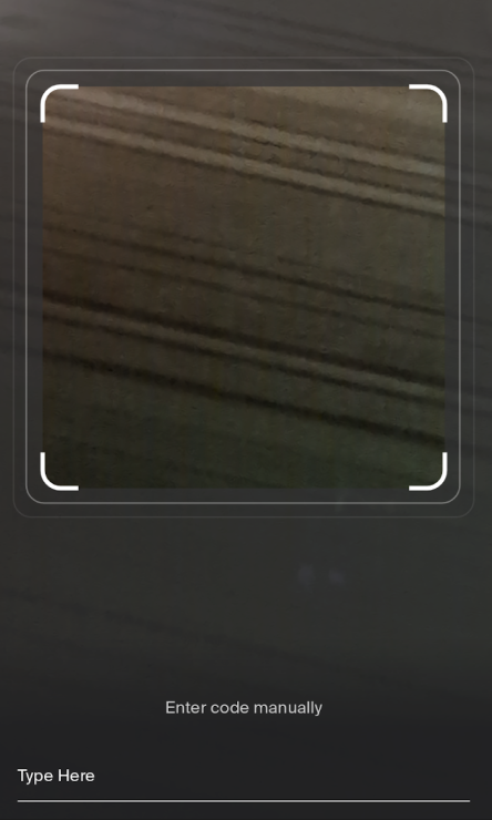 Enter serial number screen