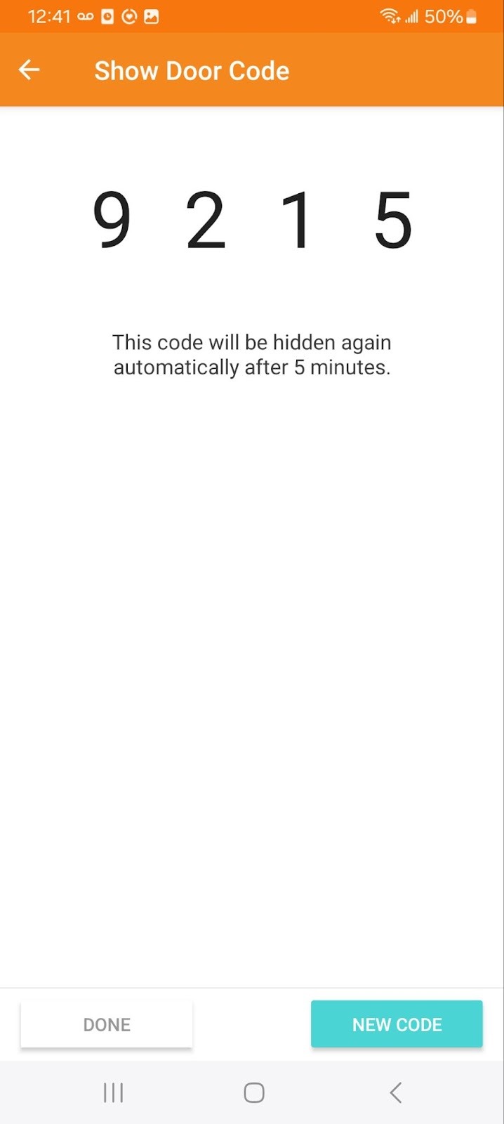 View or Change Door Code